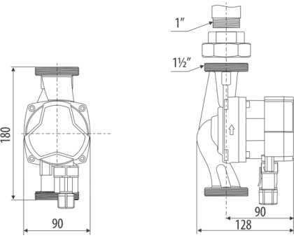 Циркуляционный насос Aquario PRIME-A1-256-180