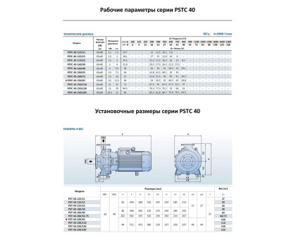 Насосный агрегат моноблочный фланцевый PURITY PSTC 40-250/92