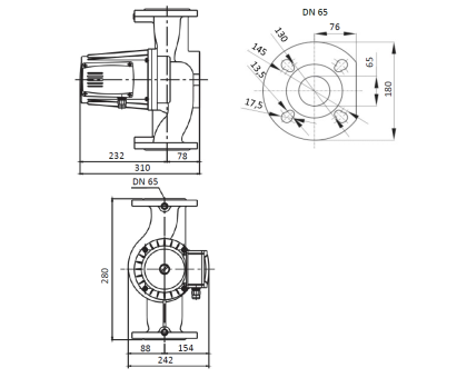 Циркуляционный насос Shinhoo Basic 65-8SF 380 В