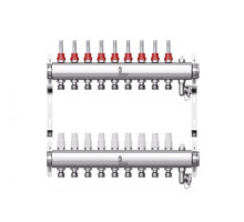 Коллектор нерж. Wester W902 1-3/4 в сборе с расходомерами на 9 выходов