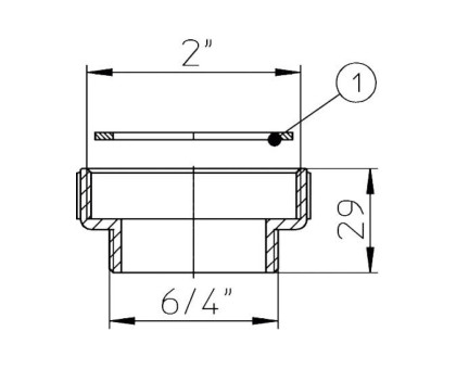 Переход Hutterer & Lechner, DN 2"х6/4"