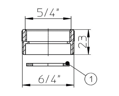 Переход Hutterer & Lechner, DN 5/4"х6/4"