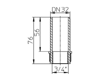 Переходник Hutterer & Lechner, DN 32x3/4"