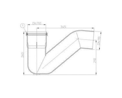 Сифонное колено Hutterer & Lechner, DN 110