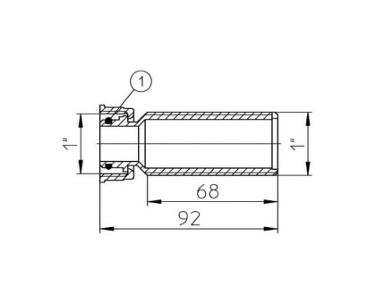 Удлинитель Hutterer & Lechner, резьбовой, DN 1"