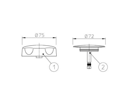 Видимые части Hutterer & Lechner для HL 555N, хромированные