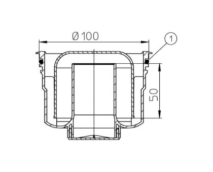 Сифон Hutterer & Lechner для трапов HL 510 и 310 (Россия)