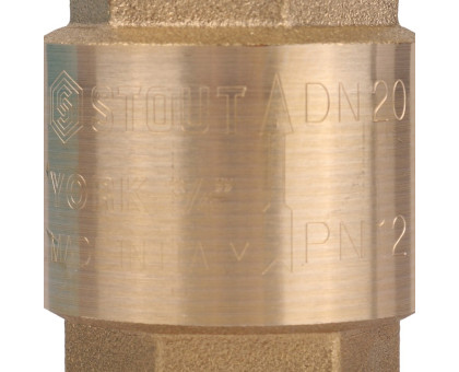 Клапан обратный пружинный муфтовый с пластиковым седлом 3/4" Stout (SVC-0012-000020)